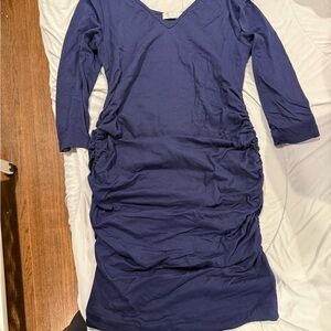 Elegant Navy Blue Dress maternity